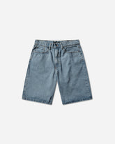 Men's Check-5 Baggy Denim Shorts Stonewash Blue