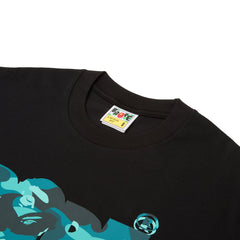 A Bathing Ape Color Camo Bape Logo Relaxed Fit Tee M (Black)