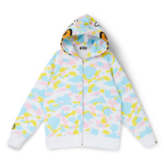A Bathing Ape New Multi Camo Baby Milo Regular Fit Full Zip Hoodie M (White)