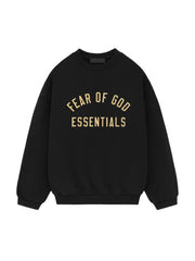 Fear Of God Fleece Essentials Crewneck Black