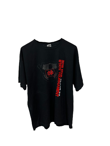 Vintage Iowa State Sports College T-Shirt Black XLarge