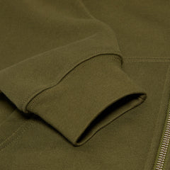 Dime Cursive Zip Hoodie (Dark Olive)
