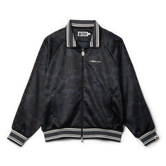 A Bathing Ape Solid Camo Bathing Ape Logo Relaxed Fit Track Jacket (Black)