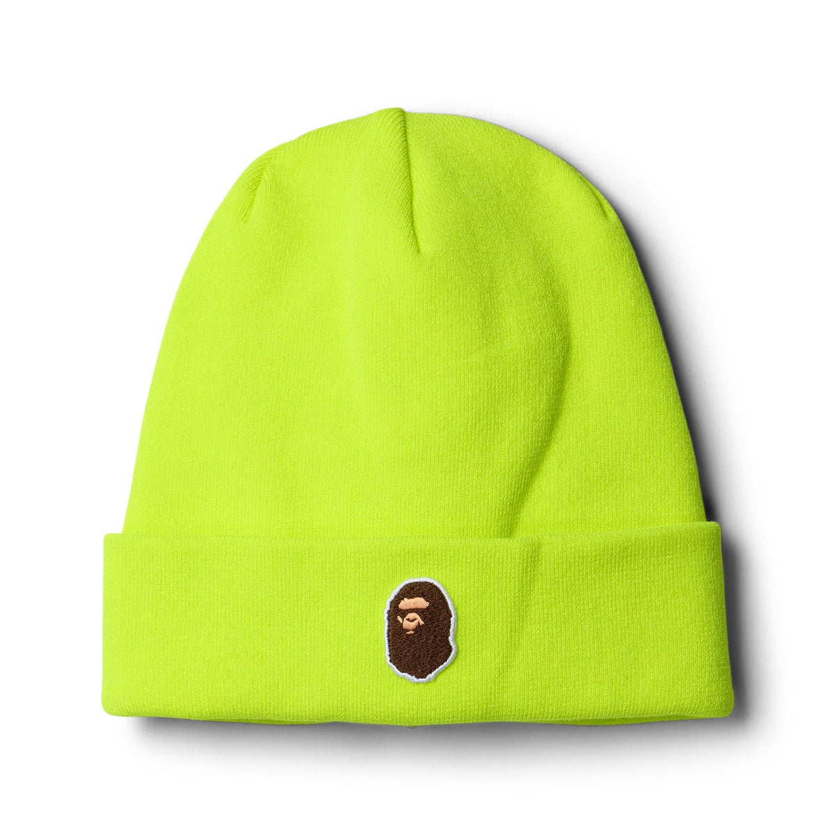 A Bathing Ape One Point Ape Head Knit Cap (Yellow)