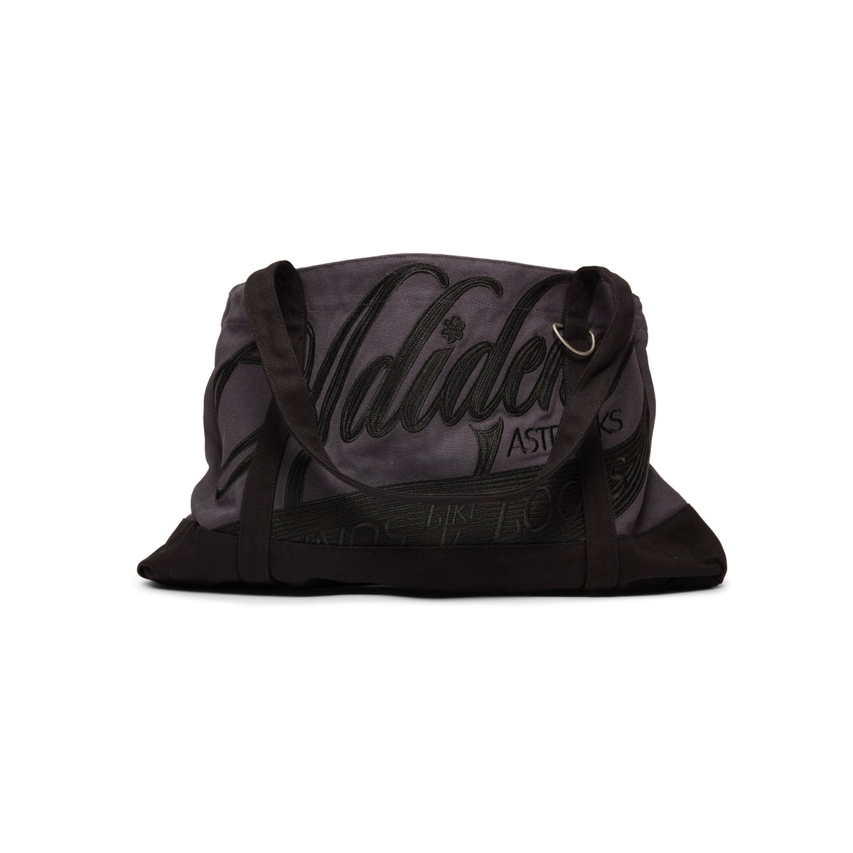 Adidem Asterisks Chainstitch Script Tote Bag (Black)