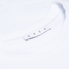 AREA Crystal Rosette Cropped T-Shirt (White)