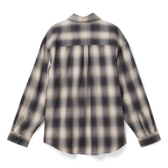 Beach Brains Drop Long Sleeve Shirt (Grey/Pink check)