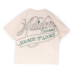 Adidem Asterisks Chainstitch Script Tee (Cream)