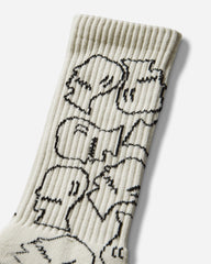 Logohead Crew Socks Cream