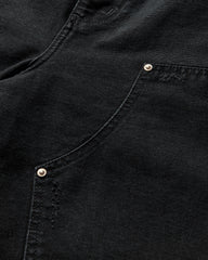 Men's Double Knee Pants Black (Grind Washed)