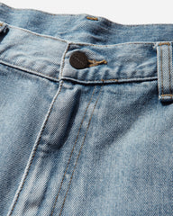 Men's Double Knee Shorts Blue (Stone Washed)