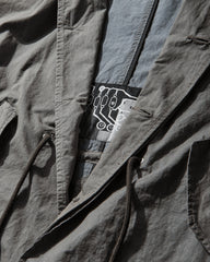 Men's Overdye CN Long Coat Grey