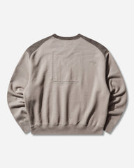 Men's Panel Shoulder Crewneck Sweatshirt Beige