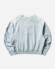 Men's Panel Shoulder Crewneck Sweatshirt Blue