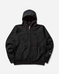 Men's Made in USA Reverse Weave Zipped Hoodie Black