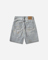 Men's All-Over Seagull Jacquard Denim Shorts Indigo