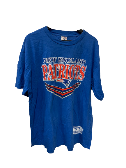 Vintage AFL New England Patriots Blue T-Shirt X-Large