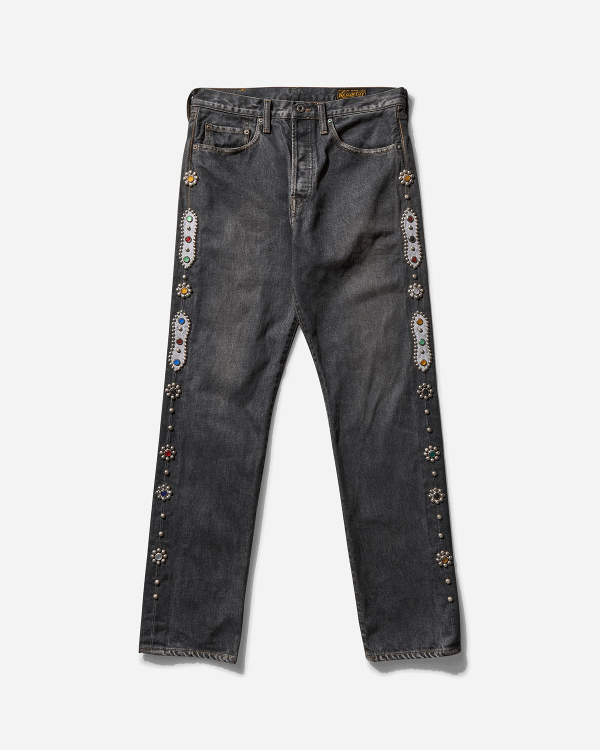 Men's 14oz Denim 5P Monkey Cisco (Studs) Black