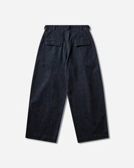 Men's Blue Tab Pleated Trousers Ivy Wash