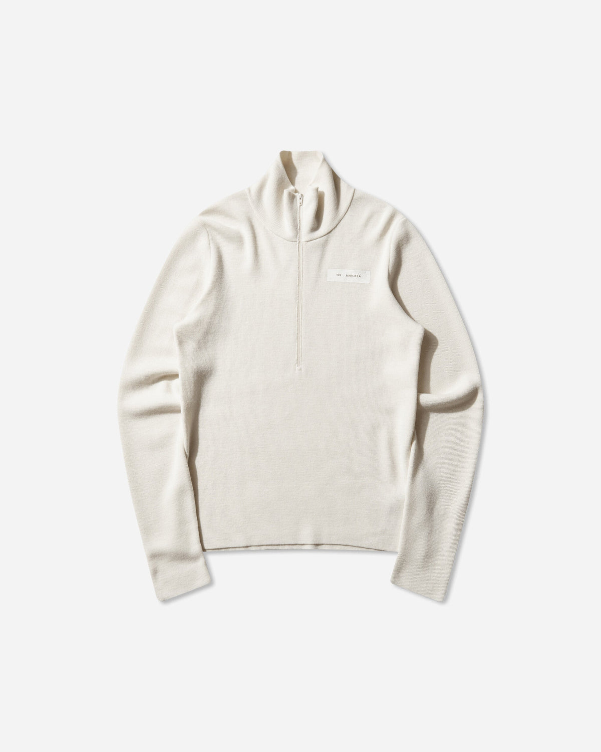 Men's Half-Zip Knit Top Off White