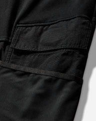 Men's Camo Cargo Half Leg Sweatpants Black