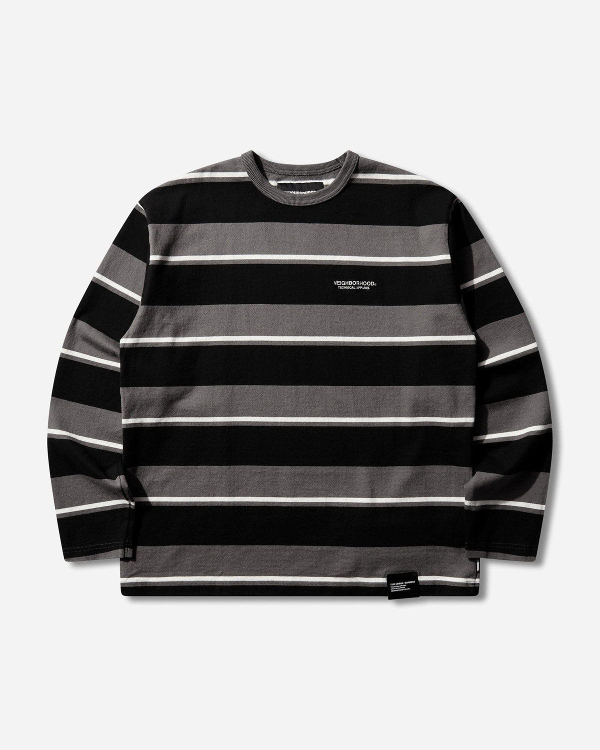 Men's Border Longsleeve T-Shirt Grey