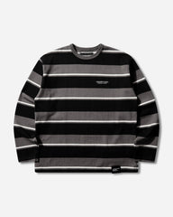 Men's Border Longsleeve T-Shirt Grey