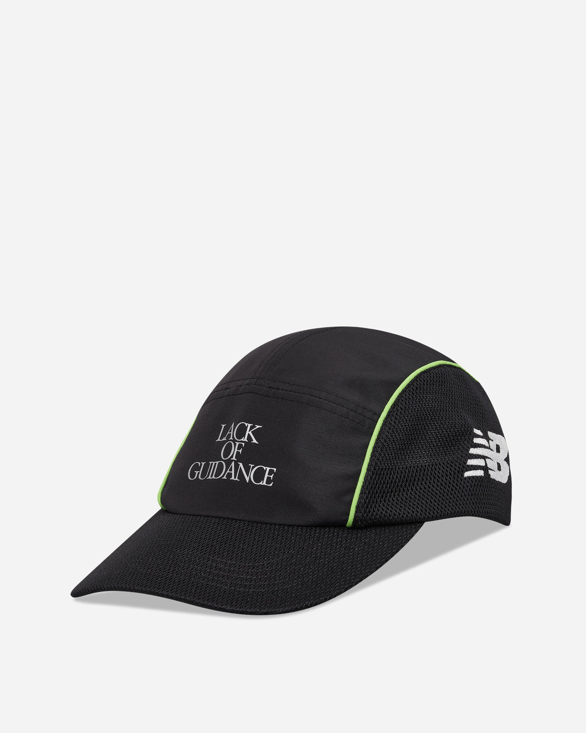 Lack of Guidance 5 Panel Cap Black / Energy Lime