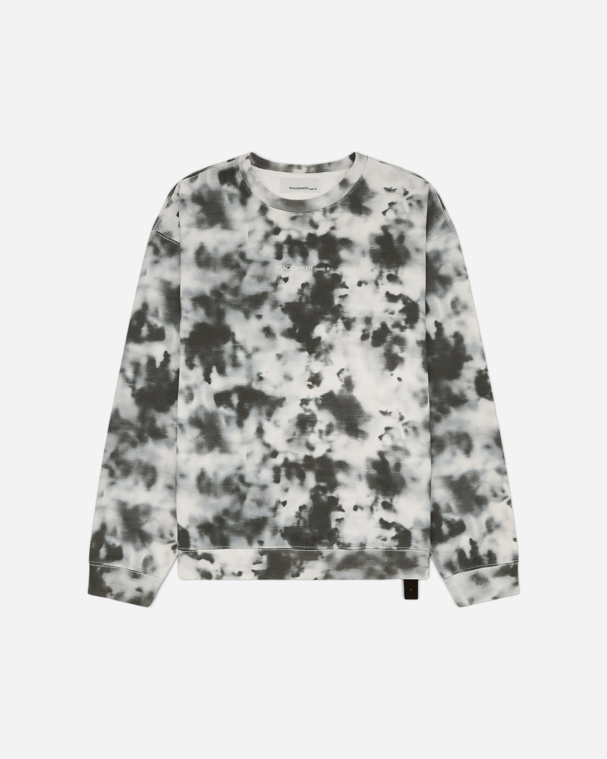 Men's Loose Fit Crewneck Sweatshirt Black Camo