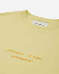 Men's Landart 02 Print Loose Fit Crewneck Sweatshirt Light Yellow