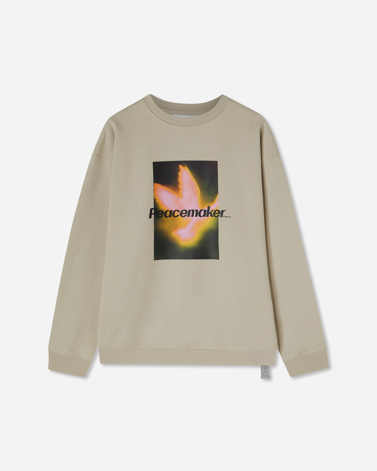 Men's Bird Loose Fit Crewneck Sweatshirt Sand