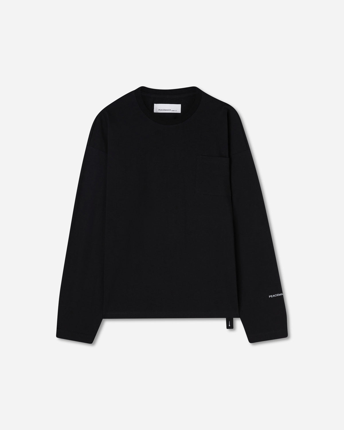 Men's Leaf Loose Fit Longsleeve T-Shirt Black