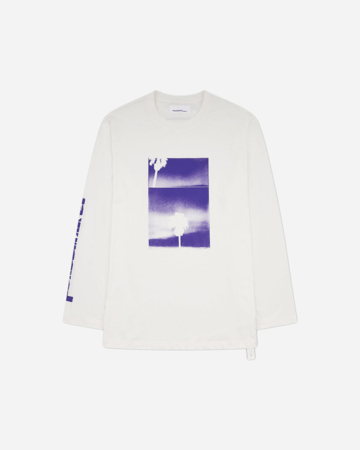 Men's Panorama Print Longsleeve T-Shirt White