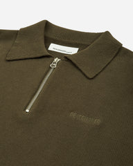 Men's Knit Polo Military Green