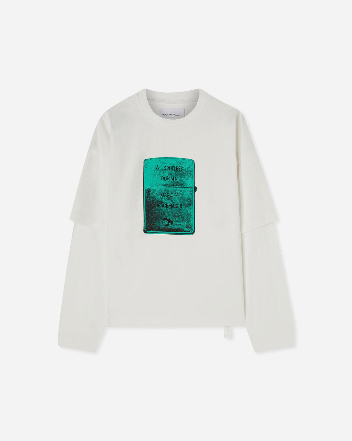 Men's Lighter Double Layer Boxy T-Shirt Snow White