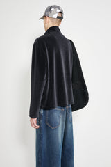 Our Legacy Shrunken Fullzip Polo Phantom Stripe Velour