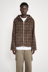 Our Legacy Full Zip Hood Dorf Check Hairy Wool