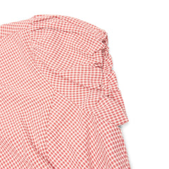 Danielle Guizio Liana Gingham Top (Red love)