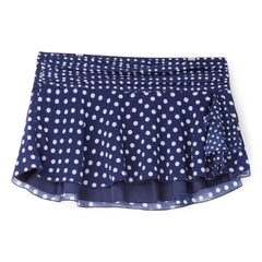 Danielle Guizio Chiffon Slit Mini Skirt (Navy polka dot)