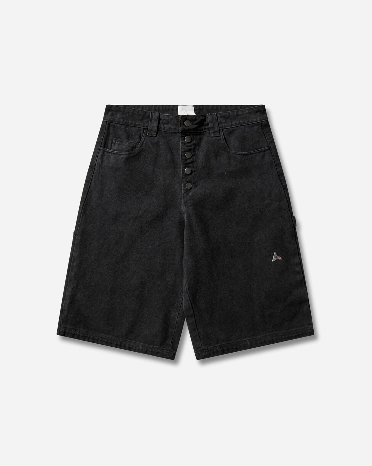 Men's Ash Canvas Shorts Washed Black