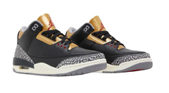 Jordan 3 Retro Black Cement Gold Women's