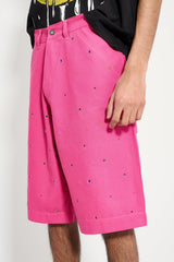 Sky High Farm Studded Work Shorts Pink