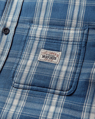 Lau Plaid Shirt Jacket Blue
