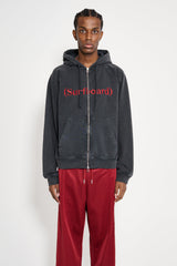 Stockholm Surfboard Club Logo Zip Hoodie Black