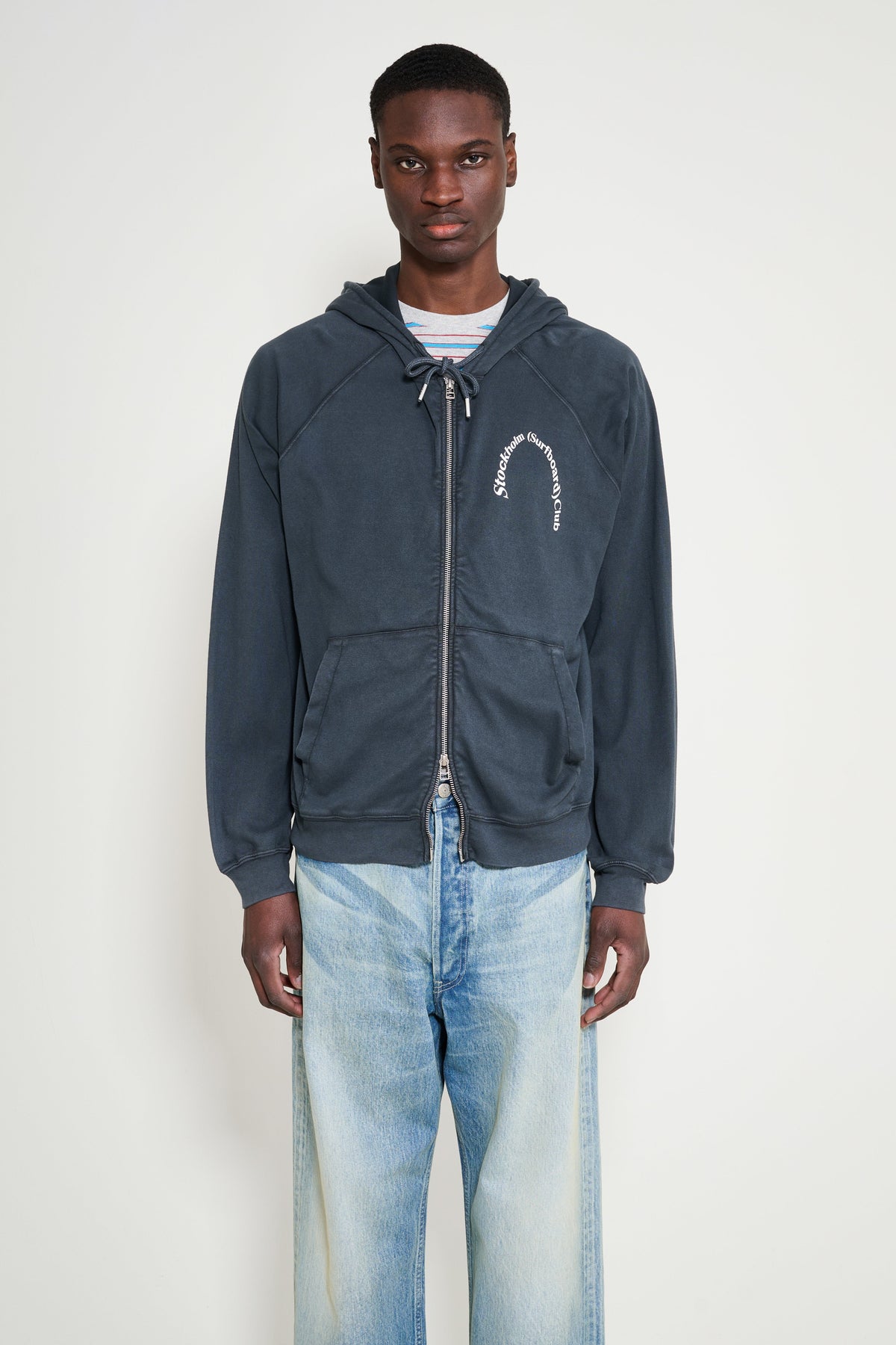 Stockholm Surfboard Club Petite Hoodie Black / Grey