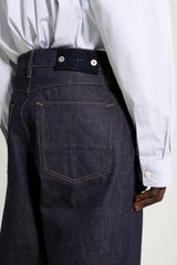 Stone Island Denim Research Loose Leg Jeans Raw Indigo