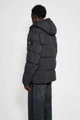 Stone Island Crinkle Reps NY Hooded Down Jacket Black