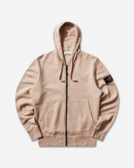 Men's Organic Cotton Fleece Zip Hoodie Chalk Pink