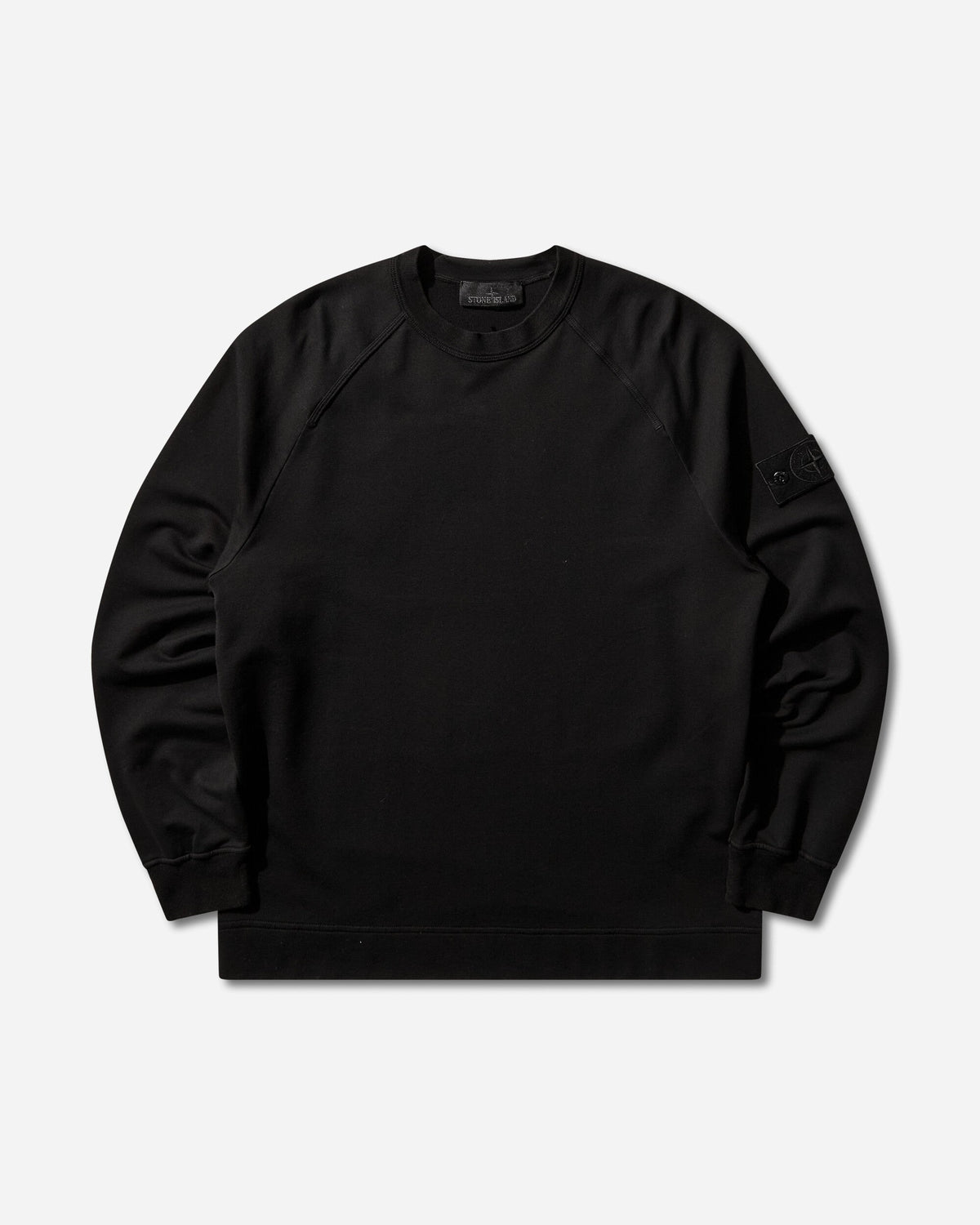 Men's Ghost Cotton Stretch Fleece Crewneck Sweatshirt Black