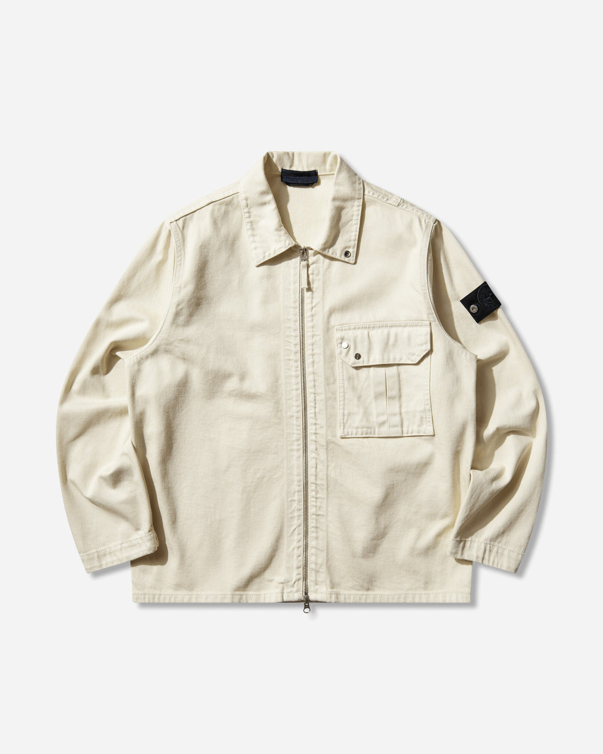 Men's Light Bull Denim-TC Overshirt Ivory